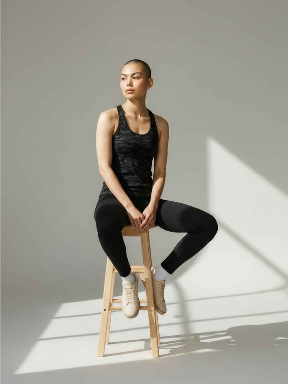 lululemon athletica Black & Charcoal Camo Racerback Tank
